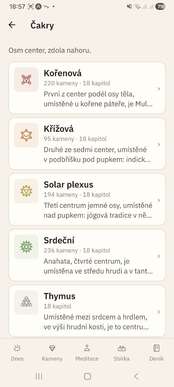 Seznam osmi čaker