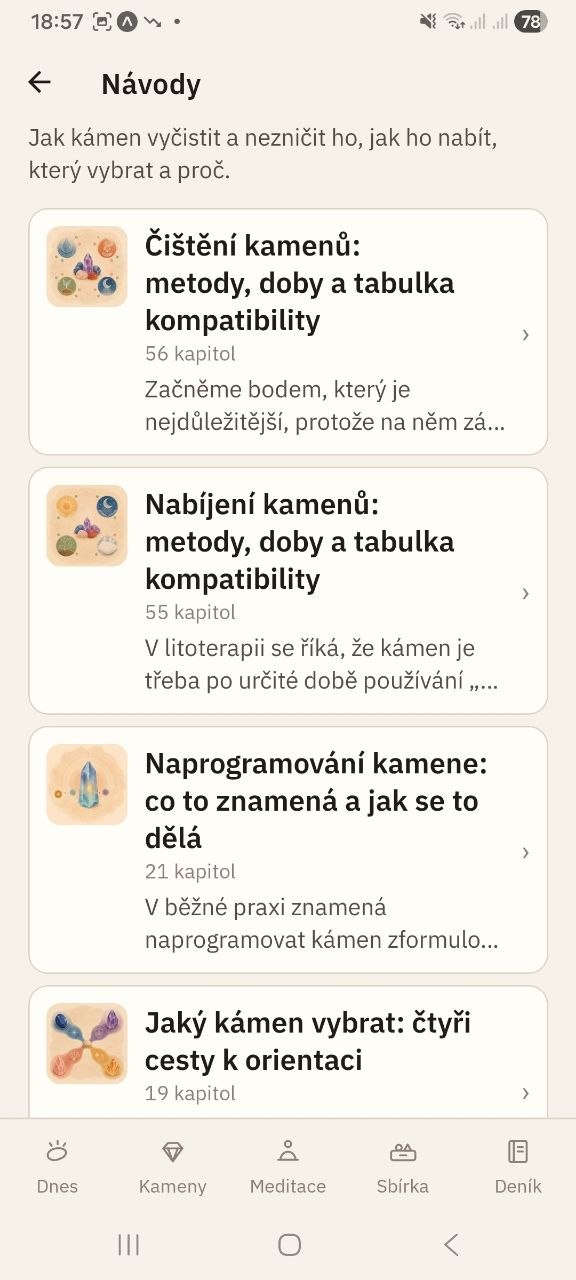 Seznam návodů